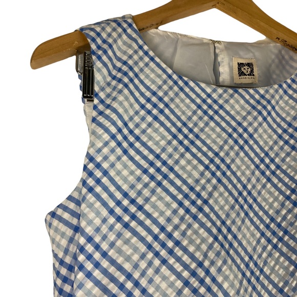 Anne Klein Seersucker Midi Dress Women's Size 6 - Picture 6 of 13